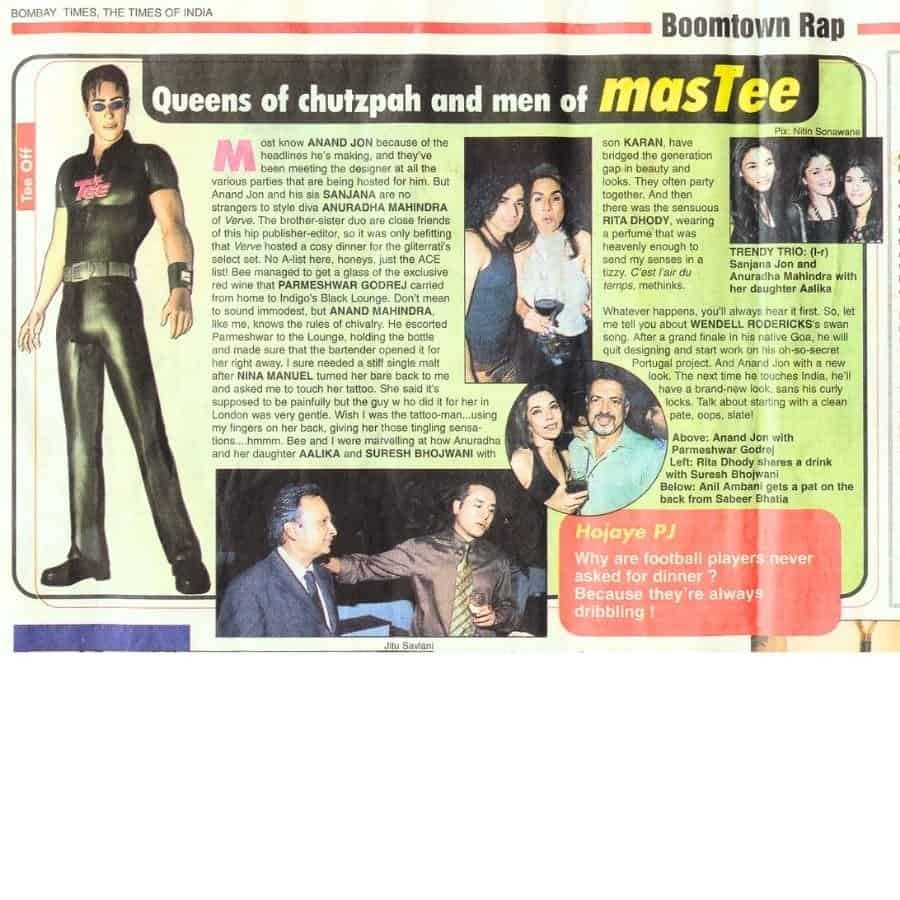 Anand Jon In Bombay Times Art Dec 5