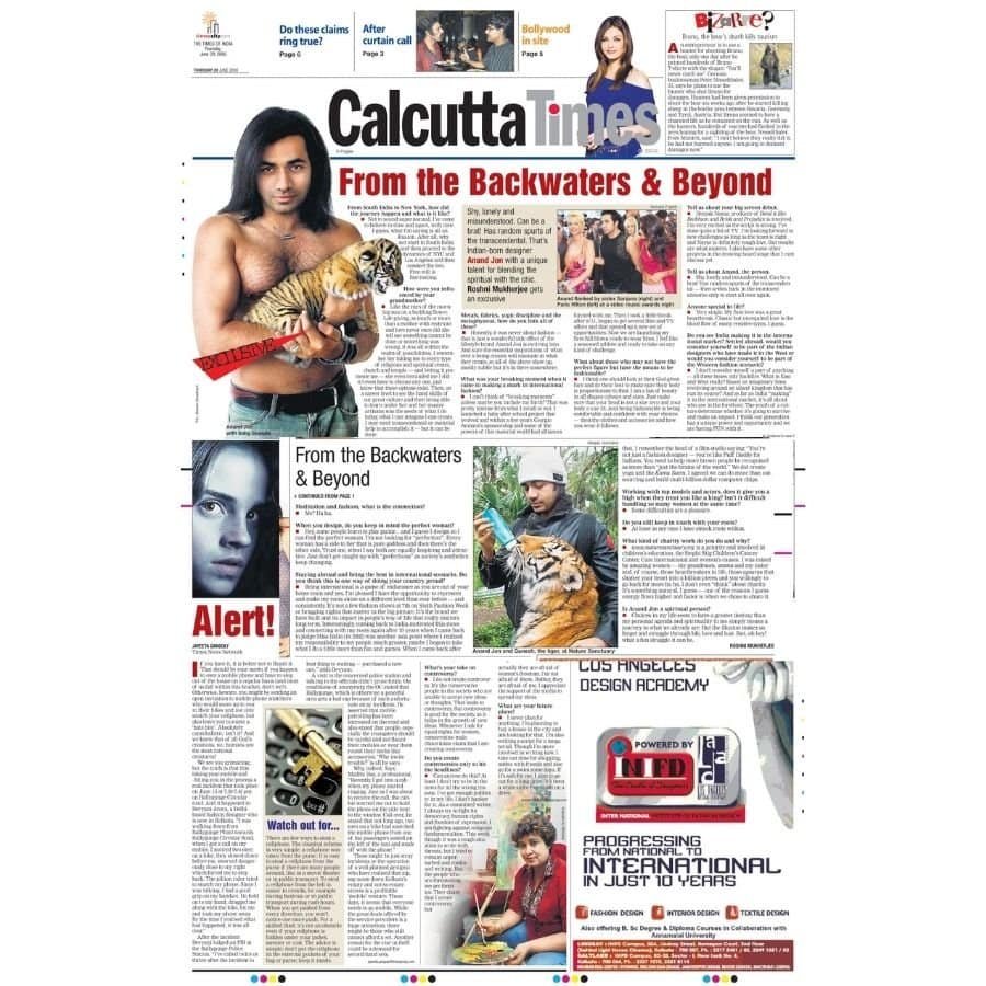 Anand Jon in Calcutta Times Jun Cover 06