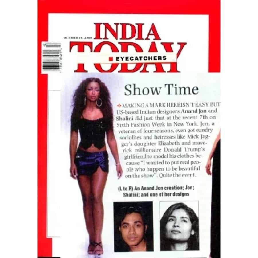 Anand Jon Selected as one of the 25 “Faces of the Future” leaders of the new millennium by India Today.